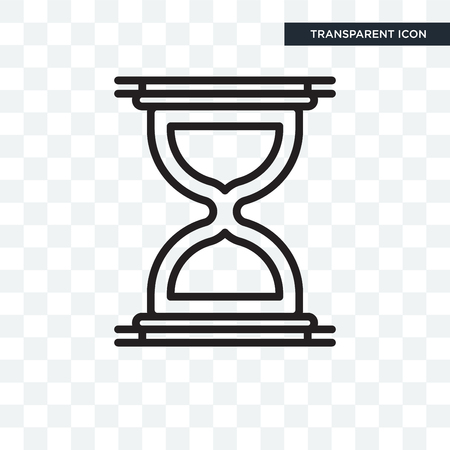 Hourglass vector icon isolated on transparent background, Hourglass logo conceptのイラスト素材