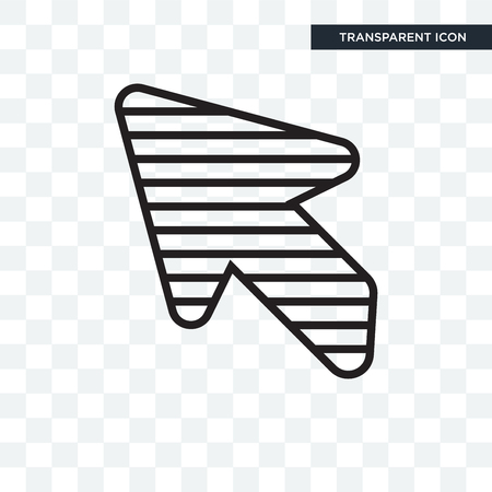 Cursor vector icon isolated on transparent background, Cursor logo conceptのイラスト素材