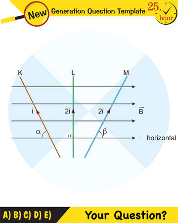 Magnetic field, Electromagnetic field and magnetic force, Polar magnet schemes, Educational magnetism physics vector, Magnetic field world, next generation question templateのイラスト素材