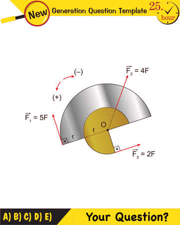 Physics, torque, next generation question template, dumb physics figures, exam question, epsのイラスト素材