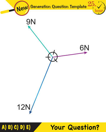 Physics, the subject of vectors, new generation question template, your question, epsのイラスト素材