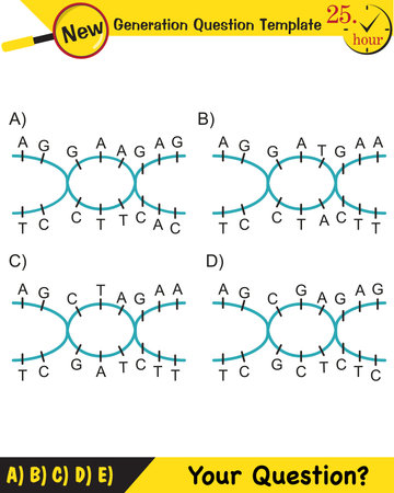 Physics, Genetic diseases, carrier individual, healthy individual, sick individual, graphics, next generation question template, exam question, epsのイラスト素材