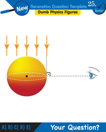 Physics, Light and enlightenment, refraction of light, Convex and Concave Lenses, next generation question template, dumb physics figures, exam question, epsのイラスト素材