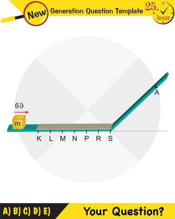 Physics Education Illustrations, Motion, The laws of motion, Simple Machines, Springs, Pulleys, Gears, Inclined planes, next generation question template, epsのイラスト素材