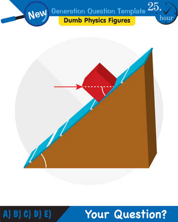 Physics, The laws of motion, Newton's laws of motion, next generation question template, dumb physics figures, exam question, epsのイラスト素材
