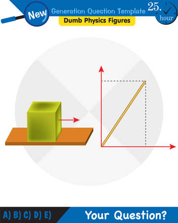 Physics, The laws of motion, Newton's laws of motion, next generation question template, dumb physics figures, exam question, epsのイラスト素材