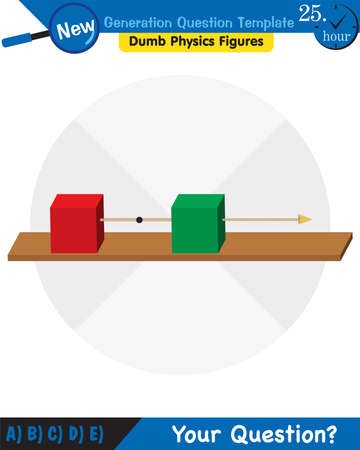 Physics, The laws of motion, Newton's laws of motion, next generation question template, dumb physics figures, exam question, epsのイラスト素材