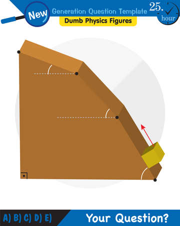 Physics, The laws of motion, Newton's laws of motion, next generation question template, dumb physics figures, exam question, epsのイラスト素材