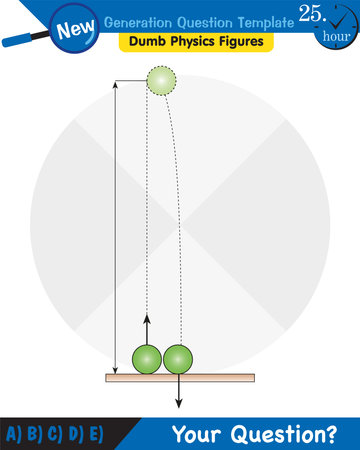 Physics, The laws of motion, Newton's laws of motion, next generation question template, dumb physics figures, exam question, epsのイラスト素材