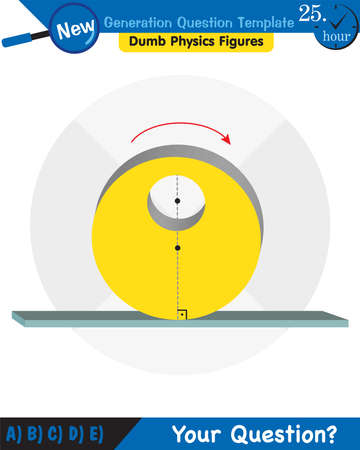 Physics, The laws of motion, Newton's laws of motion, next generation question template, dumb physics figures, exam question, epsのイラスト素材