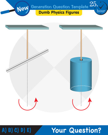 Physics, The laws of motion, Newton's laws of motion, next generation question template, dumb physics figures, exam question, epsのイラスト素材