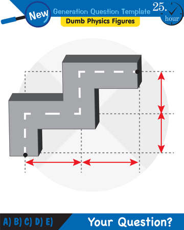 Physics, The laws of motion, Newton's laws of motion, next generation question template, dumb physics figures, exam question, epsのイラスト素材
