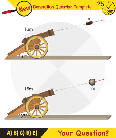 Physics, The laws of motion, Newton's laws of motion, next generation question template, dumb physics figures, exam question, epsのイラスト素材