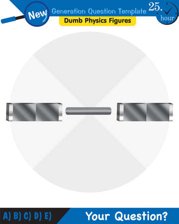 Physics, Magnets, Electromagnetic field and magnetic force, Polar magnet schemes, Educational magnetism physics vector, next generation question template, dumb physics figuresのイラスト素材