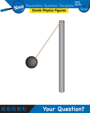Physics, Science experiments on force and motion with pulley, Simple Machines, Springs, Pulleys, Gears, next generation question template, dumb physics figures, exam question, epsのイラスト素材