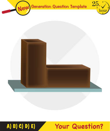 Pressure in solids, Different solid pressure examples, Physics examples study, pressure example in solids physics science lesson, next generation question templateのイラスト素材