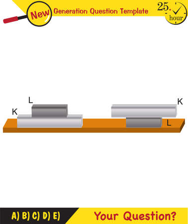 Pressure in solids, Different solid pressure examples, Physics examples study, pressure example in solids physics science lesson, next generation question templateのイラスト素材