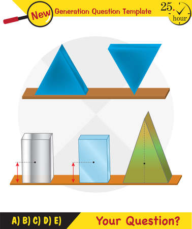 Pressure in solids, Different solid pressure examples, Physics examples study, pressure example in solids physics science lesson, next generation question templateのイラスト素材