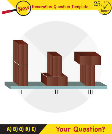 Pressure in solids, Different solid pressure examples, Physics examples study, pressure example in solids physics science lesson, next generation question templateのイラスト素材