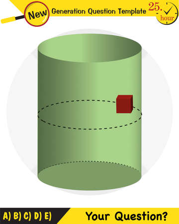 Physics, Uniform circular motion with changing position and velocity vectors and angles, Next generation question template, exam question, epsのイラスト素材