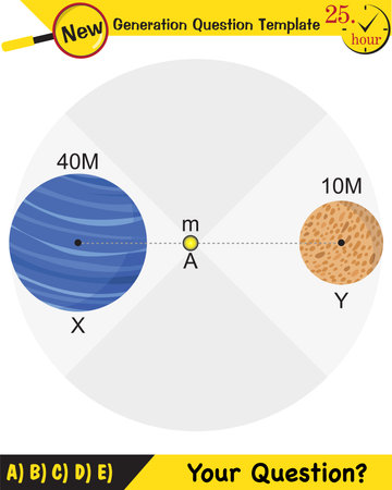 Physics, kepler's second law of planetary motion, next generation question template, exam question, epsのイラスト素材