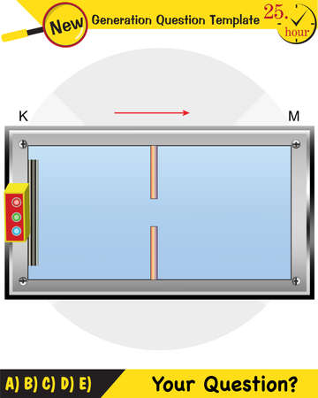 Physics, Wave mechanics, Diffraction, Wave train, next generation question template, dumb physics figures, exam question, epsのイラスト素材