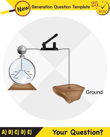 Physics, Electrification by friction, friction and electricity, Magnet, push, pull physics forms used in courses, magnetism, pole, plus and minus, electrostaticのイラスト素材