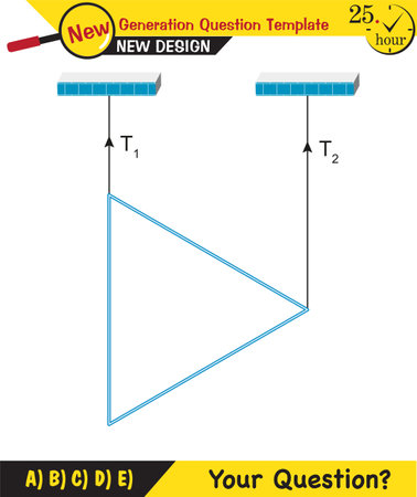 Physics - Solid shapes, center of mass, next generation question template, exam question, epsのイラスト素材