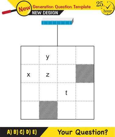 Physics - Solid shapes, center of mass, next generation question template, exam question, epsのイラスト素材