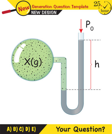 Physics, pressure in liquids and gases, Physical experience confirming that liquids, gases transmit pressure in all directions equally - Pascal's lawのイラスト素材