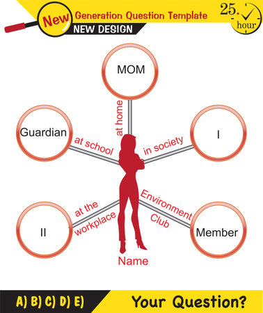 Text Templates - for teachers, next generation question examples, editable text fields, eps, vectorのイラスト素材