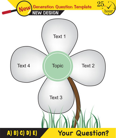 Text Templates - for teachers, next generation question examples, editable text fields, eps, vectorのイラスト素材