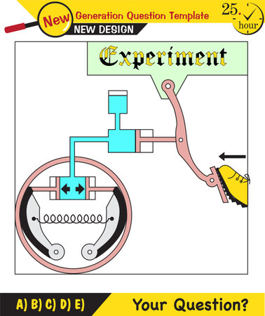 Physics - vehicle experiments, cars, physics lesson materials, next generation question template, exam question, epsのイラスト素材