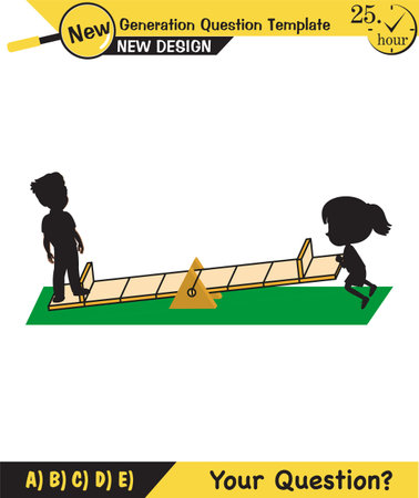 Physics, simple machines, inclined plane, spinning wheel, pulleys, next generation question template, dumb physics figures, exam question, epsのイラスト素材