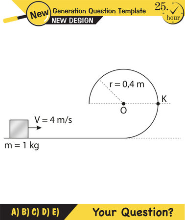 Physics, vector illustration of a forces and motion, vectors, shot, next generation question template, exam question, epsのイラスト素材