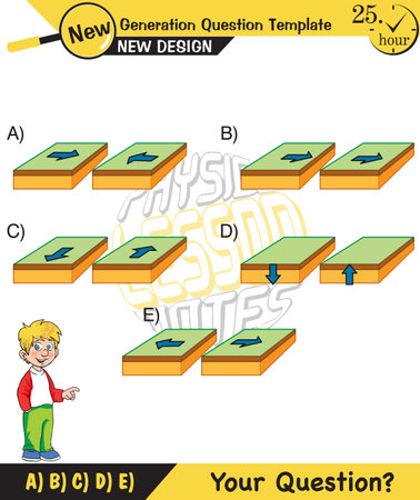 Physics, Wave mechanics, Diffraction, Wave train, next generation question template, waves, exam question, epsのイラスト素材