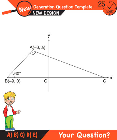 Math, Vector mathematical function graph, functions question template, The next generation test question, editable, eps, for teacherのイラスト素材