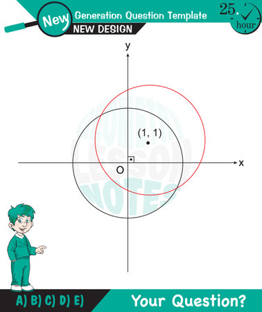 Math, trigonometry, analytical plane, trigonometry and geometric functions, The next generation test question, editable, eps, for teacherのイラスト素材