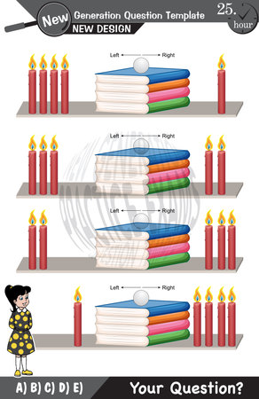 Physics, pressure of solids, Different solid pressure examples, next generation question template, dumb physics figures, exam question, epsのイラスト素材