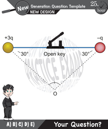 Physics, basic electric circuits, next generation question template, exam question, for teachers, editable, eps, two sisters speech bubble, boy, girl, characterのイラスト素材