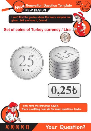 The lira coin symbolized as tl concept, kurus or piastre vector color icon design, 0.01 TL, 0.05 TL, 1 TL, 0.50 TL, 0.25 TL, 0.10 TL, editable, eps, editable, epsのイラスト素材