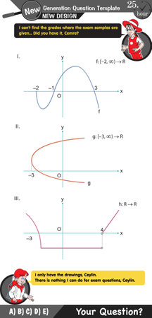 Math, functions, Next generation problems, for teachers, boy, girl, two sisters speech bubble, template, experimentのイラスト素材