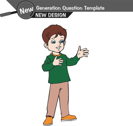 students speaking, Next generation problems, for teachers, boy, girl, template, experimentのイラスト素材