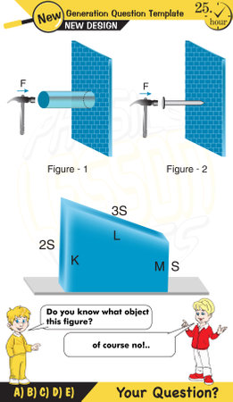 Physics, solid pressure, Next generation problems, template, experimentのイラスト素材