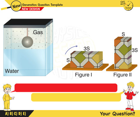 university and high school exam question form, Mathematics, physics, geometry, eps, for teacher, Next generation problems, two boys speech bubble, template, experimentのイラスト素材