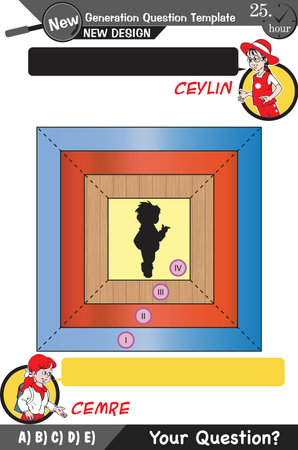 University and high school exam question form, Mathematics, physics, geometry, eps, for teachers, Next generation problems, two sisters, speech bubble, template, experimentのイラスト素材