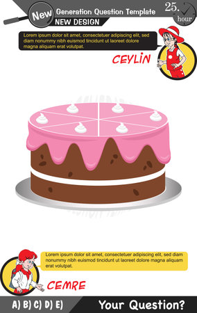 University and high school exam question form, Mathematics, physics, geometry, biology, eps, Next generation problems, two sisters, speech bubble, template, experimentのイラスト素材