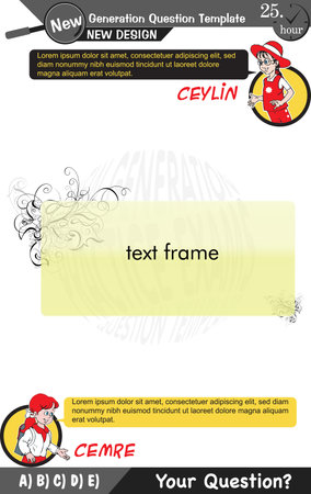 University and high school exam question form, Mathematics, physics, geometry, biology, eps, Next generation problems, two sisters, speech bubble, template, experimentのイラスト素材
