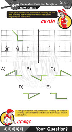 High school exam question template, middle school exam question template, numerical lessons, verbal lessons, Next generation problems, two sister, editable, for teachers, epsのイラスト素材