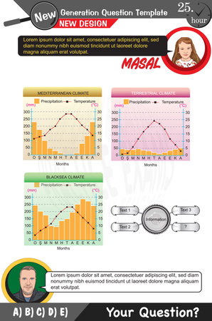 High school, middle school, exam question template, numerical lessons, verbal lessons, Next generation problems, dad, girl, for teachers, editableのイラスト素材